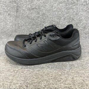✅New Balance 928 V3 Walking Shoes Woman’s 10B Black Leather Lace Up Sneakers
